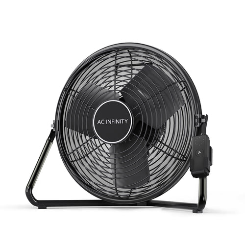 AC Infinity CLOUDLIFT S12 12 inch floor and wall fan on its stand