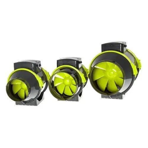 Garden HighPro TT Fan shown across its 4", 5" and 6" duct sizes