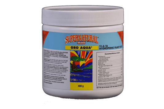 Supernatural Grow Aqua 400g powdered vegetative base nutrient