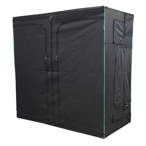 LightHouse MAX Grow Tent closed, 2.4m x 1.2m x 2m, showing the double front doors and side ports