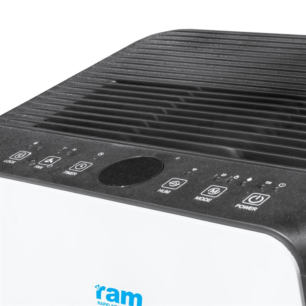 RAM 20L Dehumidifier control panel close-up