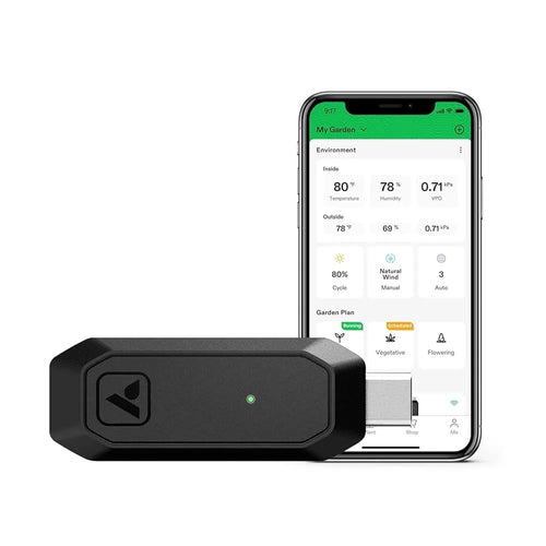 VIVOSUN GrowHub E25 Wi-Fi controller with the VIVOSUN app