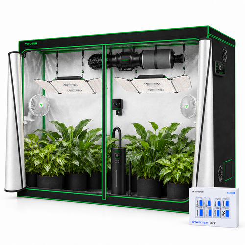 VIVOSUN Smart Grow Tent Kit 1.2m x 2.4m x 2m set up and running with plants