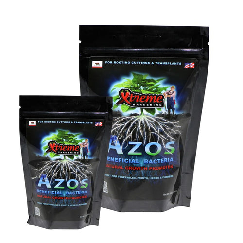 Xtreme Gardening Azos, black stand-up pouch of nitrogen-fixing root bacteria