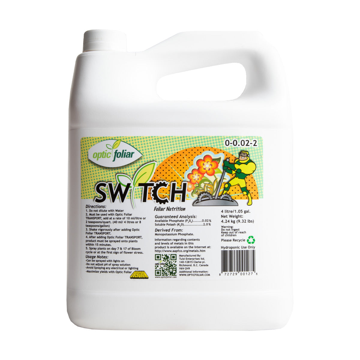 Optic Foliar Switch Flowering Transition Spray