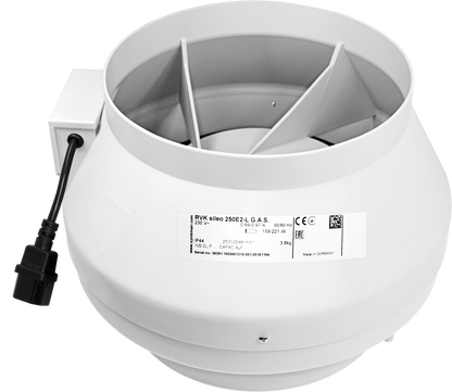 Systemair RVK Inline Duct Fan | A1 & L1 Mixed-Flow Extractor, 100-315mm — 10" L1 - (1080m3/hr)