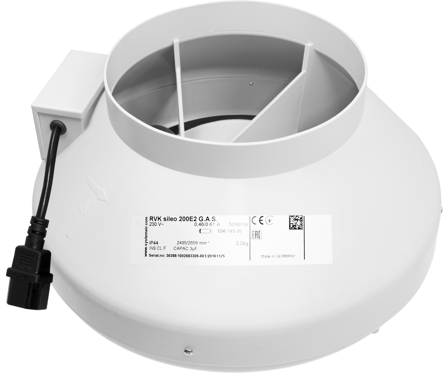 Systemair RVK Inline Duct Fan | A1 & L1 Mixed-Flow Extractor, 100-315mm — 8" A1 - (796m3/hr)