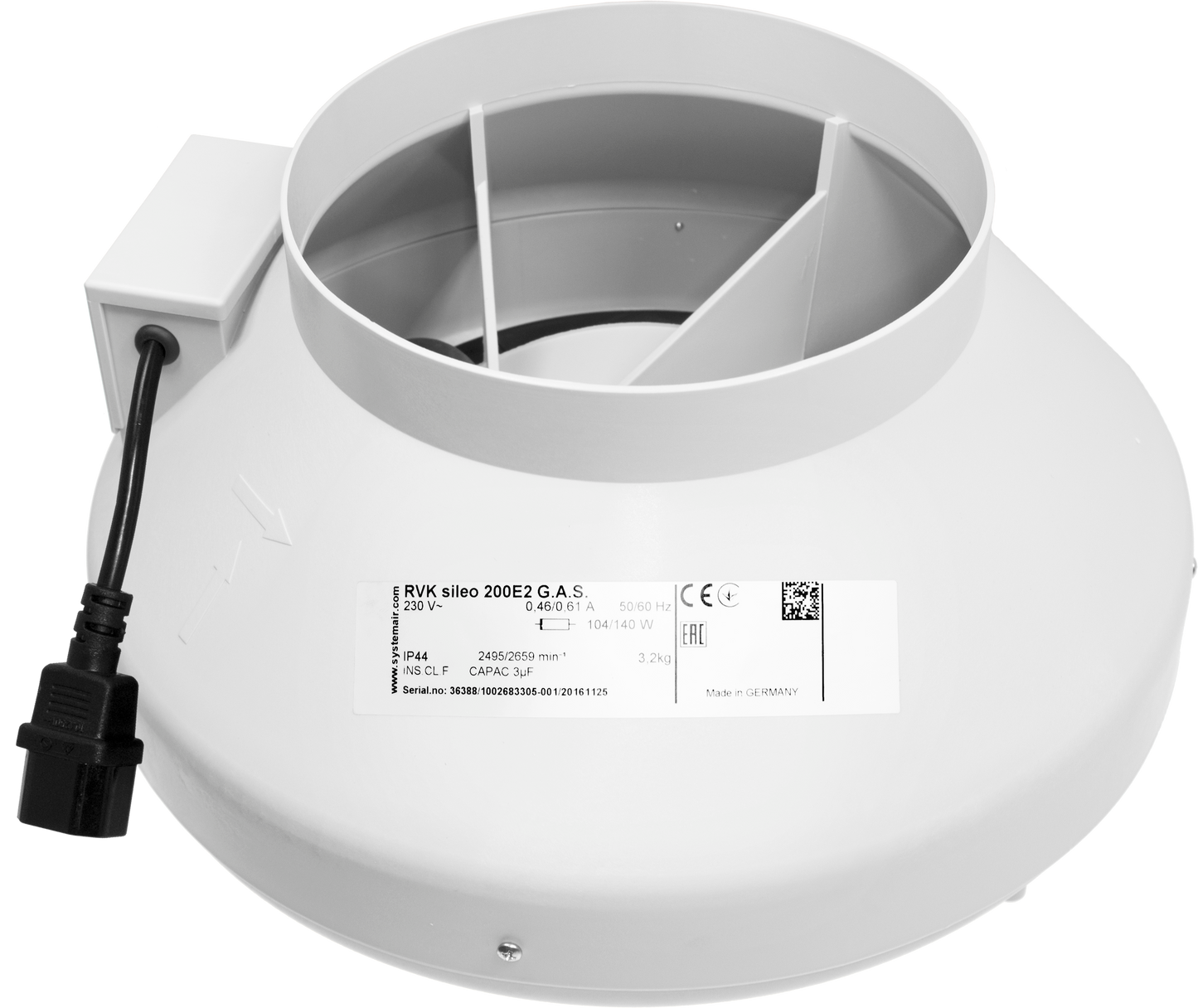 Systemair RVK Inline Duct Fan | A1 & L1 Mixed-Flow Extractor, 100-315mm — 8" A1 - (796m3/hr)