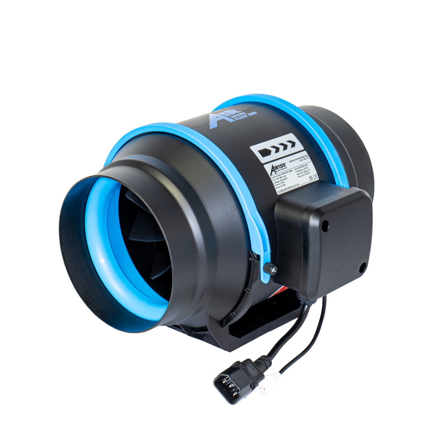 Air EC Inline Extractor Fan | Silent, Energy-Efficient EC, 100-250mm — 6" - 500 m³/h