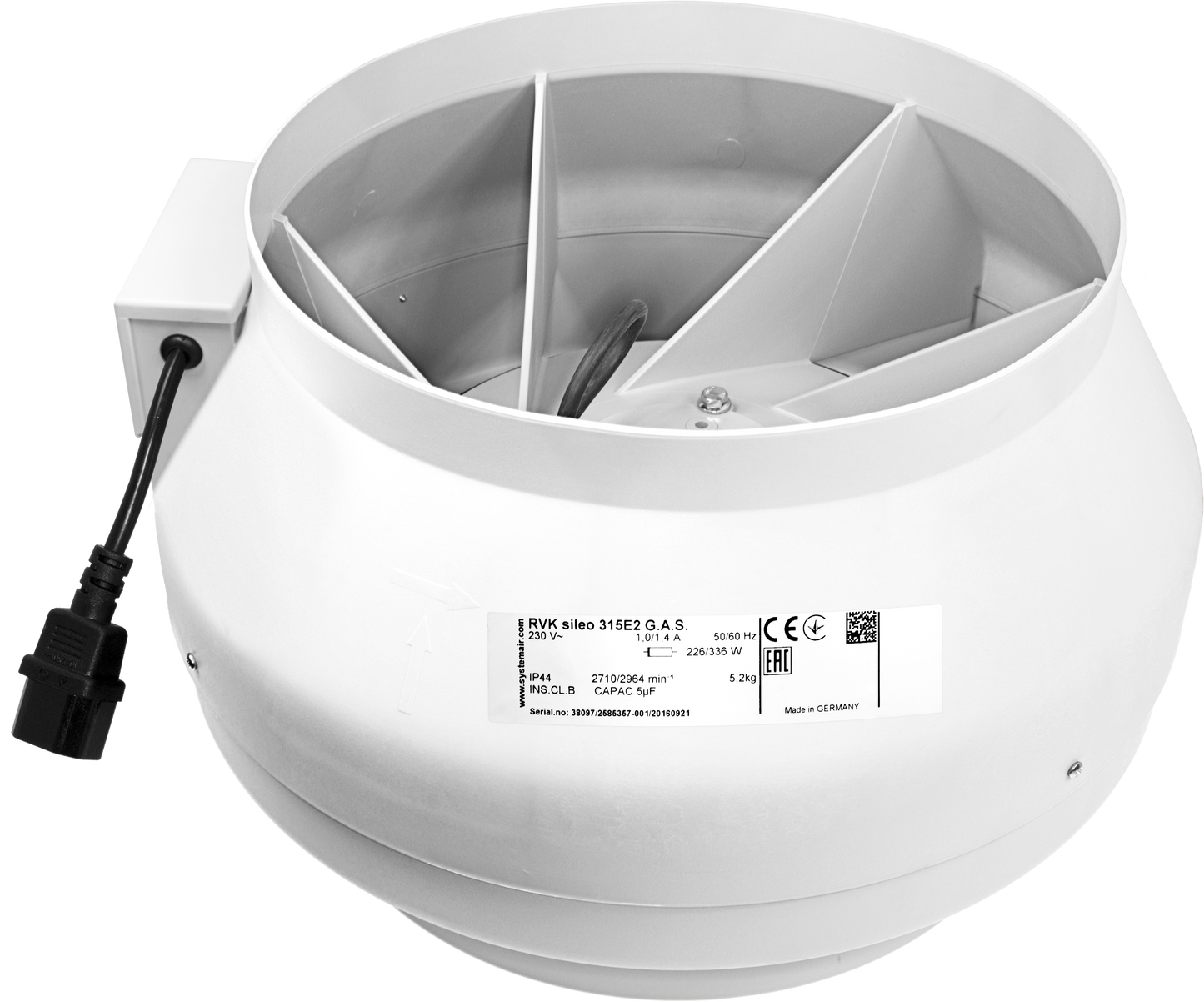 Systemair RVK Inline Duct Fan | A1 & L1 Mixed-Flow Extractor, 100-315mm — 12" A1 - (1346m3/hr)
