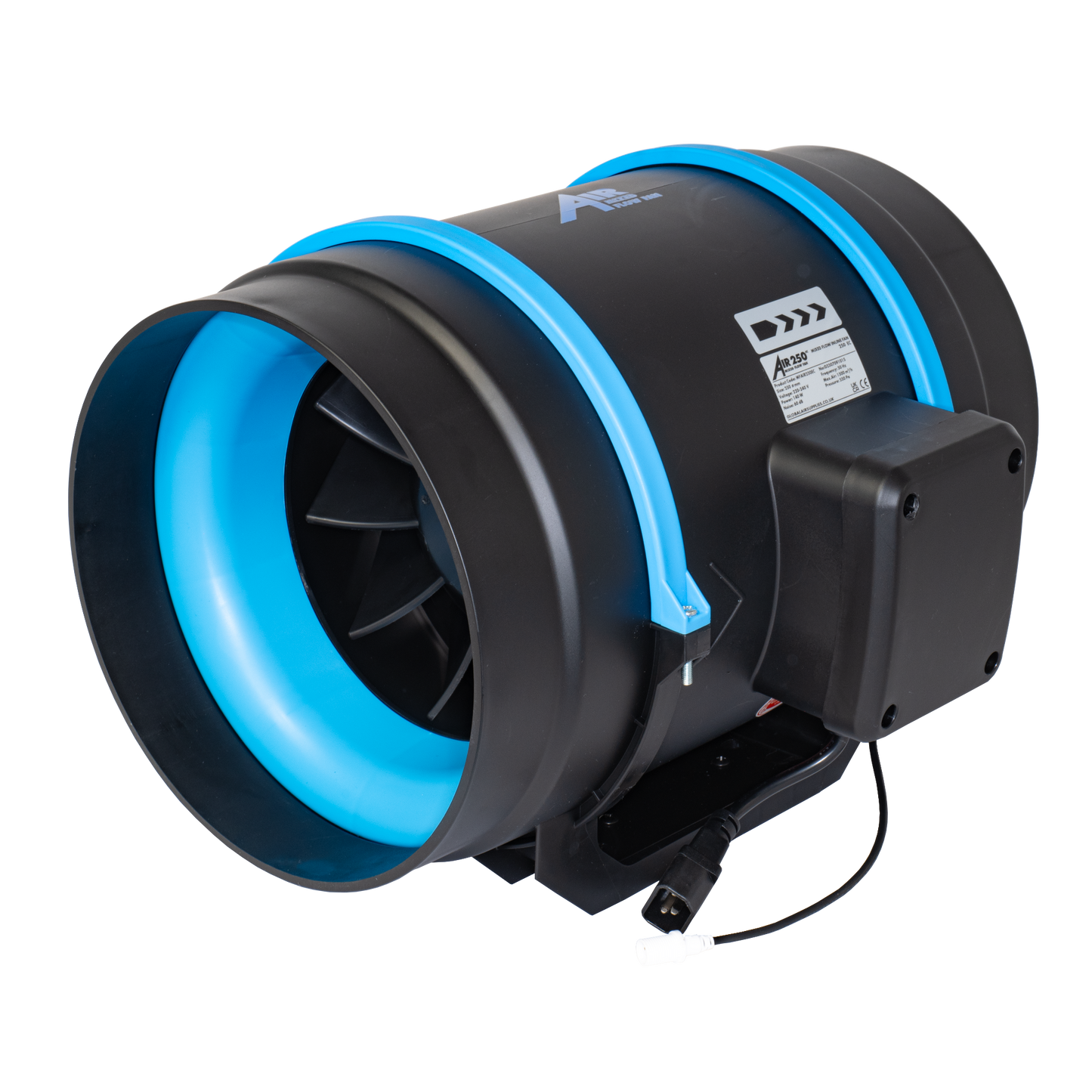 Air EC Inline Extractor Fan | Silent, Energy-Efficient EC, 100-250mm — 10" - 1500 m³/h
