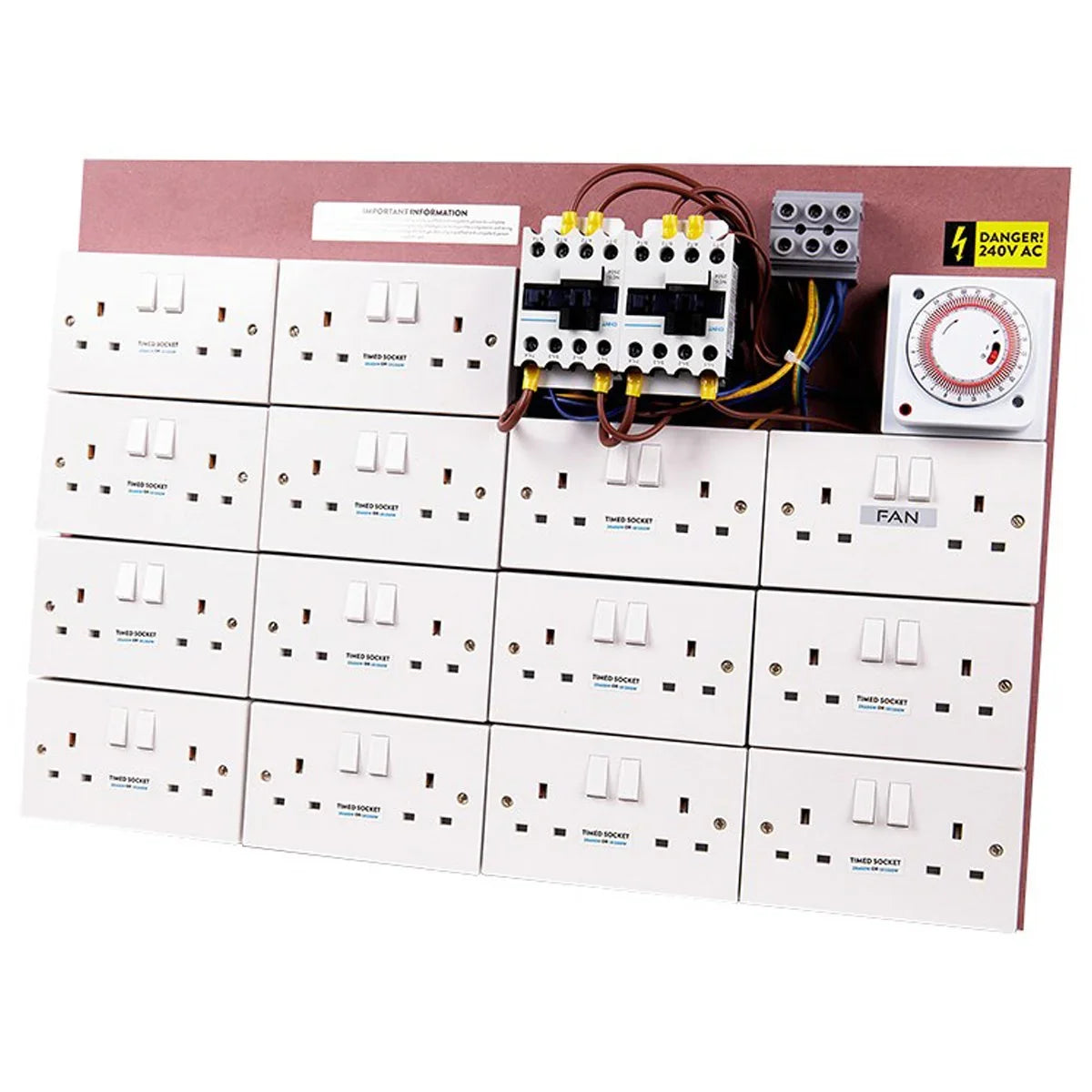 Omega Contactor Timer Board with Always-On Fan Sockets