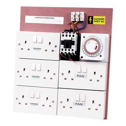 Omega Contactor Timer Board with Always-On Fan Sockets