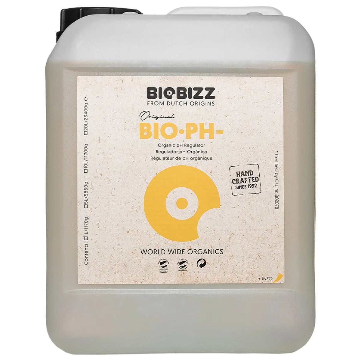 BioBizz Bio pH- Organic pH Down for Soil and Coco - 5L