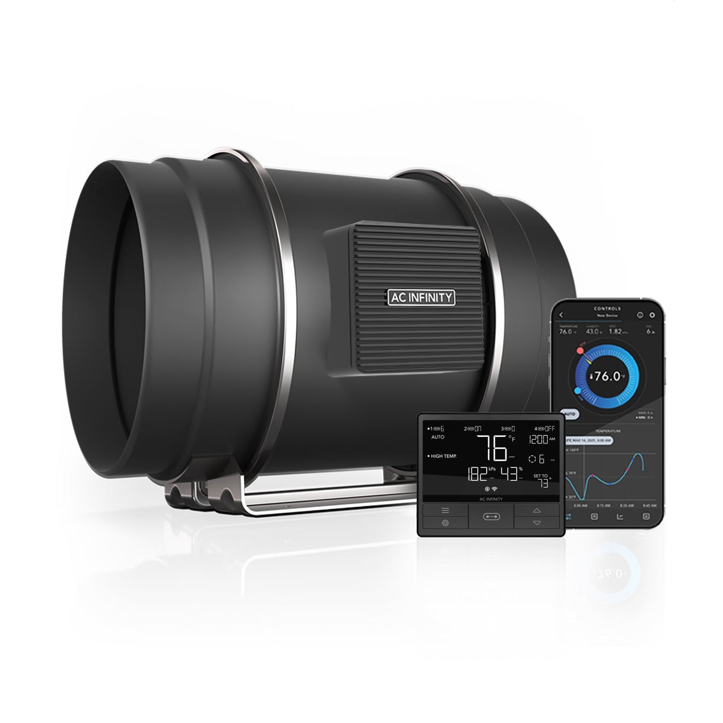 AC Infinity Cloudline PRO T-Series Inline Fan (with 69 PRO Controller)