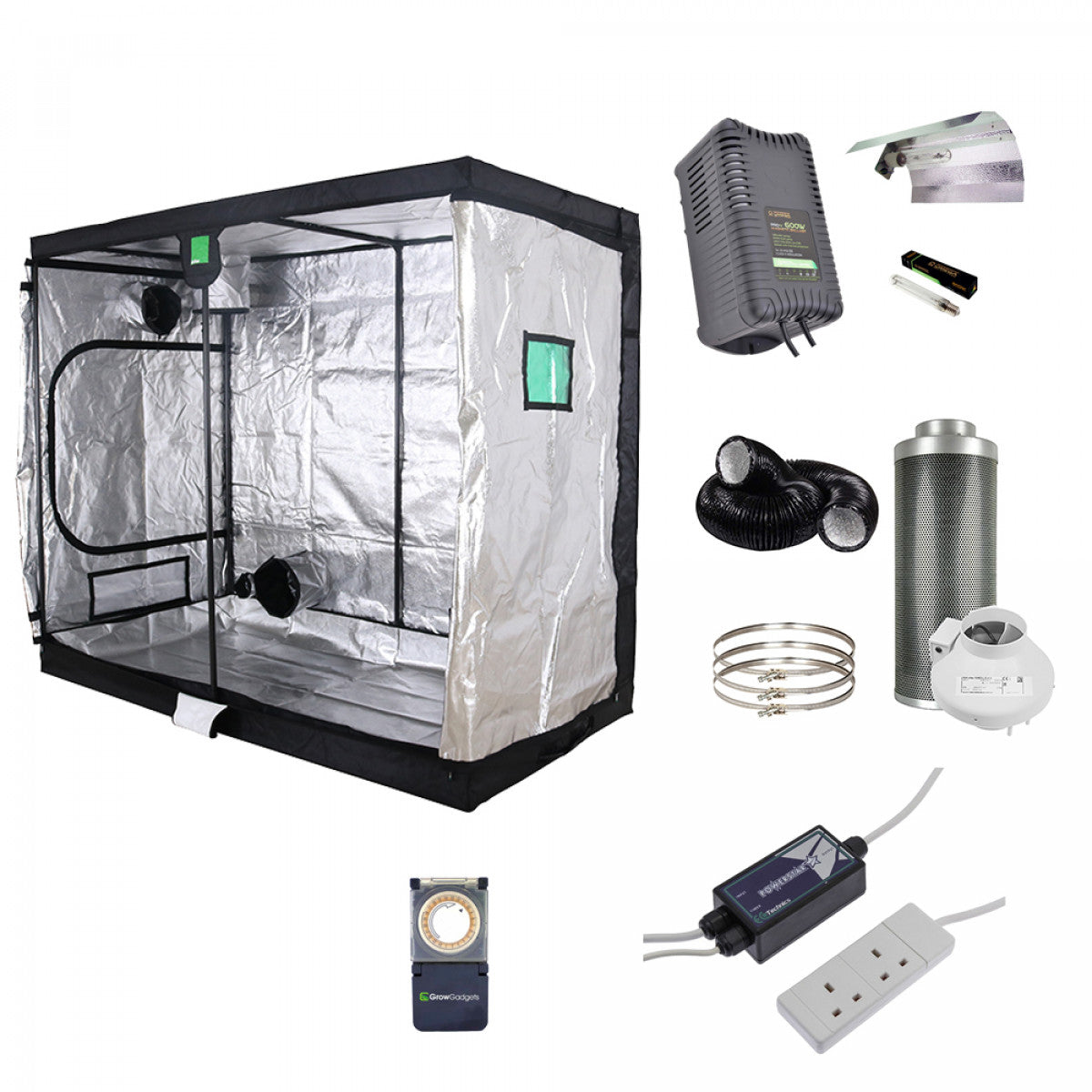 BudBox Pro Tent Kit (120cm x 240cm x 200cm)