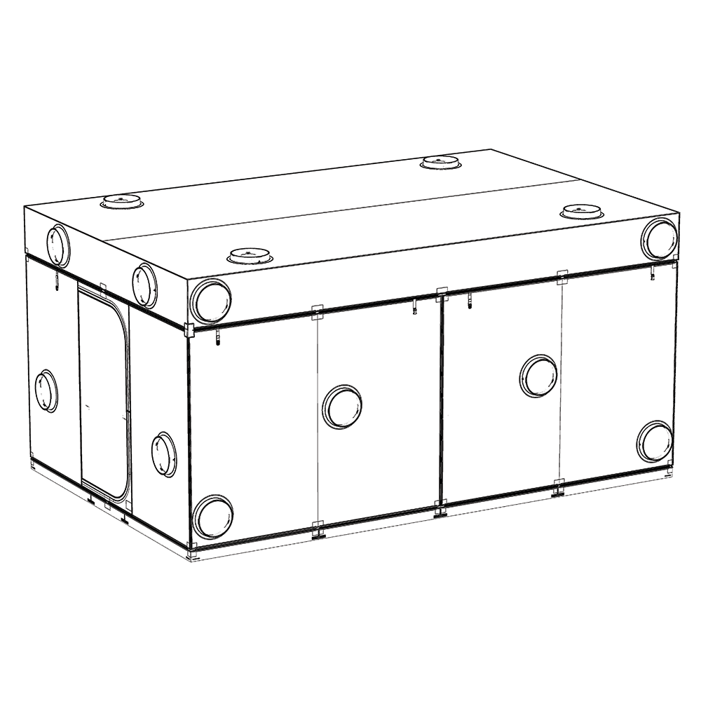 Secret Jardin Intense Grow Tent — port layout