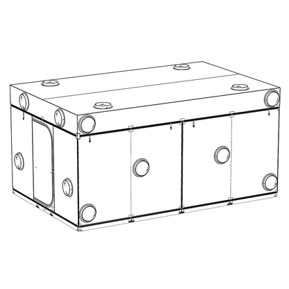 Secret Jardin Intense Grow Tent — port layout