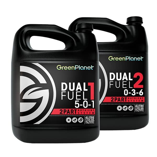 Green Planet Dual Fuel 1 and Dual Fuel 2 two-part base nutrient, 1L