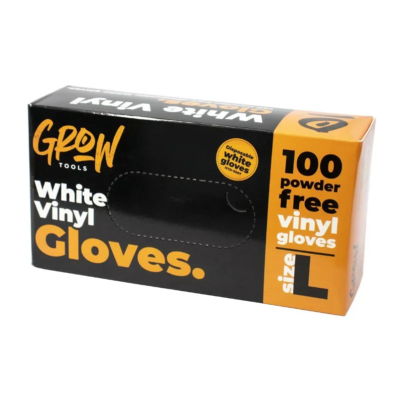 Grow Tools Disposable Vinyl Gloves for Grow Rooms