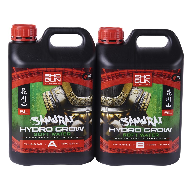 Shogun Samurai Hydro Grow A&B — 5L Soft Water
