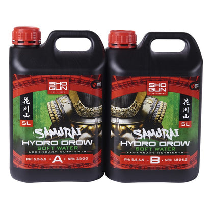 Shogun Samurai Hydro Grow A&B — 5L Soft Water
