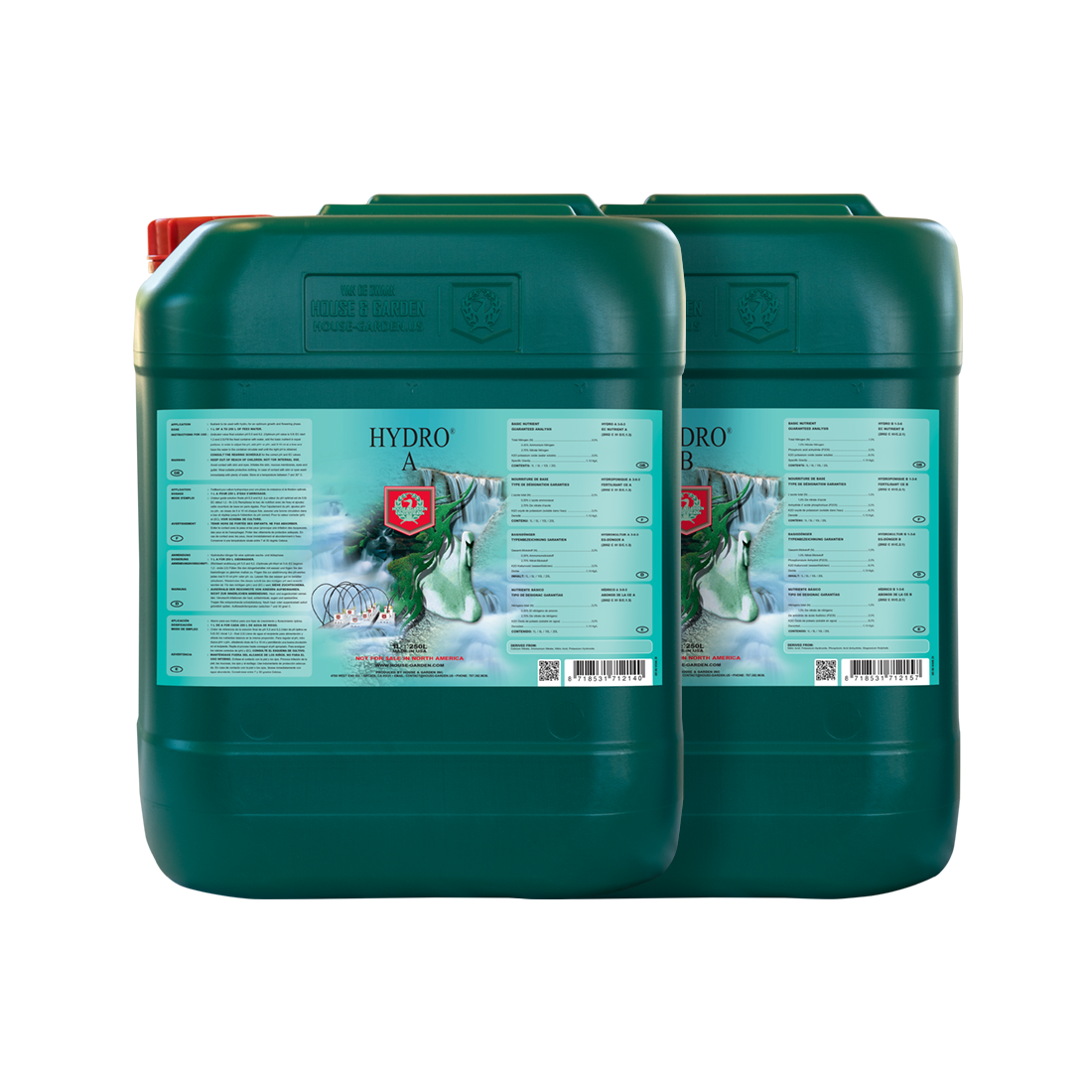 House & Garden Hydro A and B Two Part Hydroponic Base Nutrient