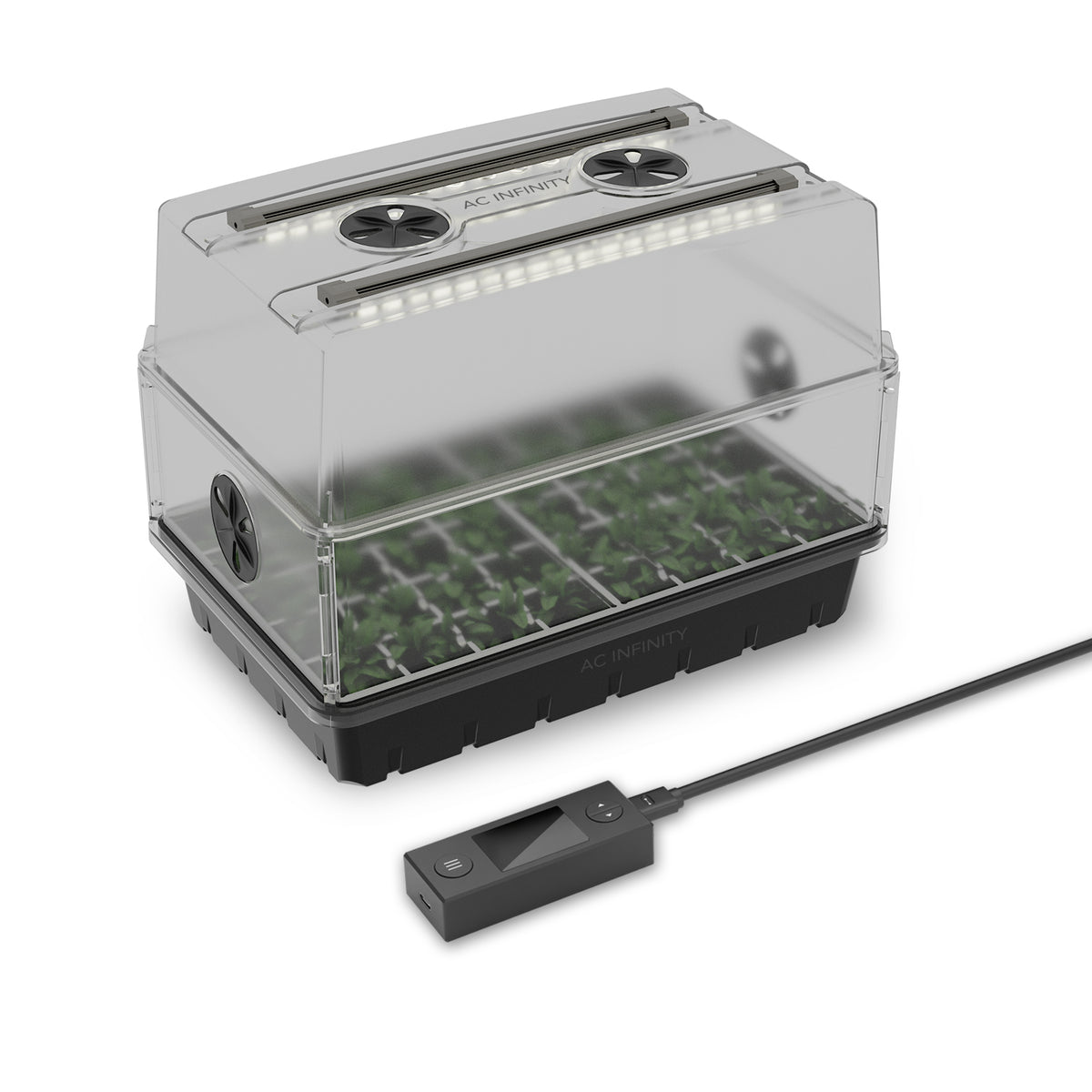 AC Infinity humidity dome 5x8 with LED light bars and controller