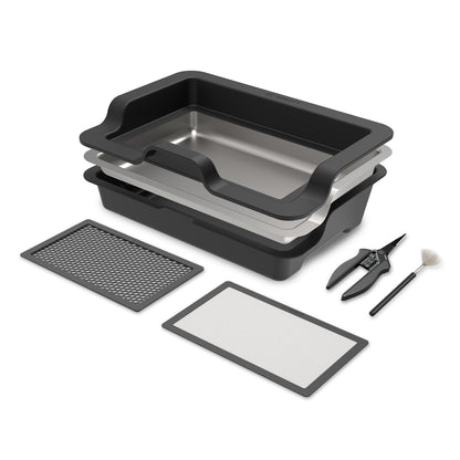 AC Infinity large trim tray system, three trays and two screens exploded