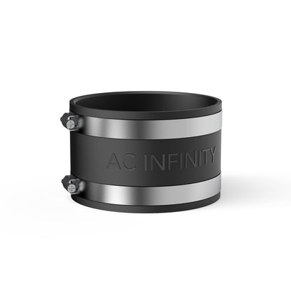 AC Infinity Noise Reduction Clamp 4 inch rubber coupler with stainless steel clamps