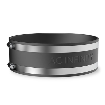AC Infinity Noise Reduction Clamp 8 inch rubber coupler with stainless steel clamps