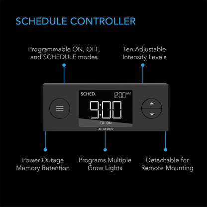 AC Infinity IONBEAM schedule controller callout diagram