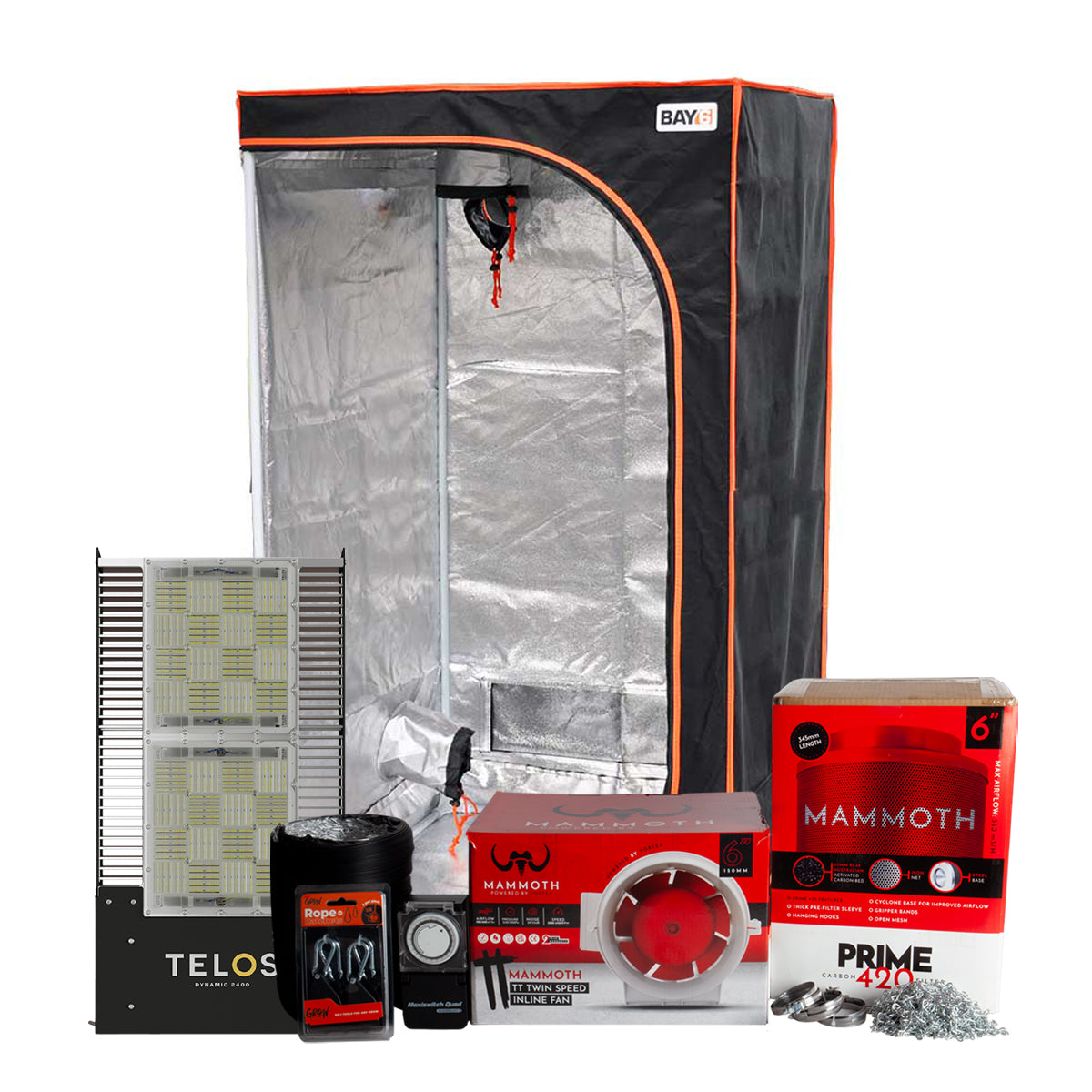 Telos Dynamic LED 1.2m x 1.2m Grow Tent Kit