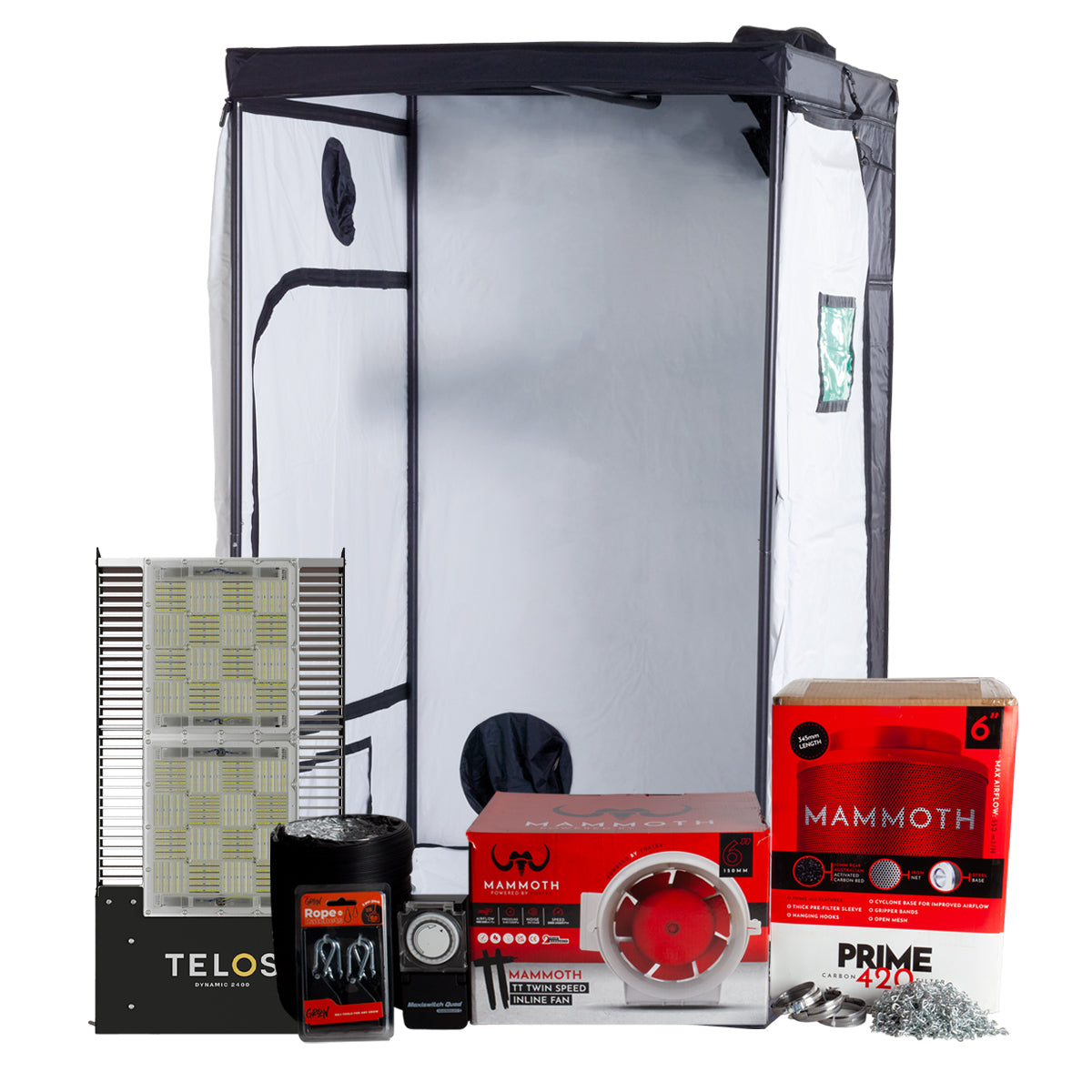 Telos Dynamic LED 1.2m x 1.2m Grow Tent Kit
