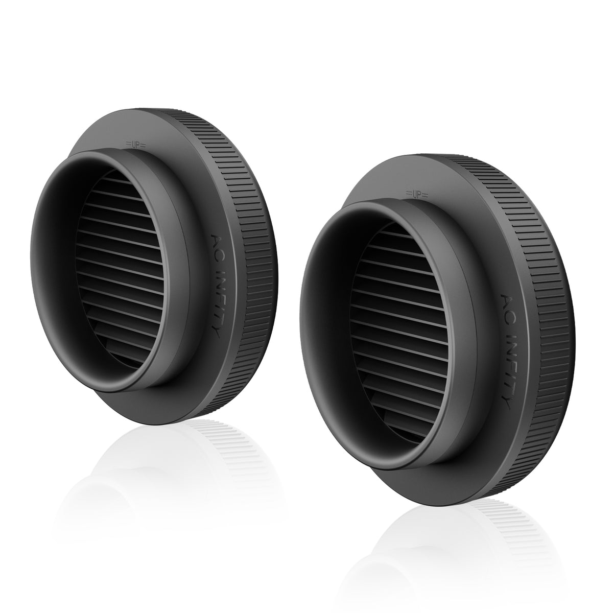 AC Infinity Duct Vent Attachment 8 inch two pack, matte black tent vents