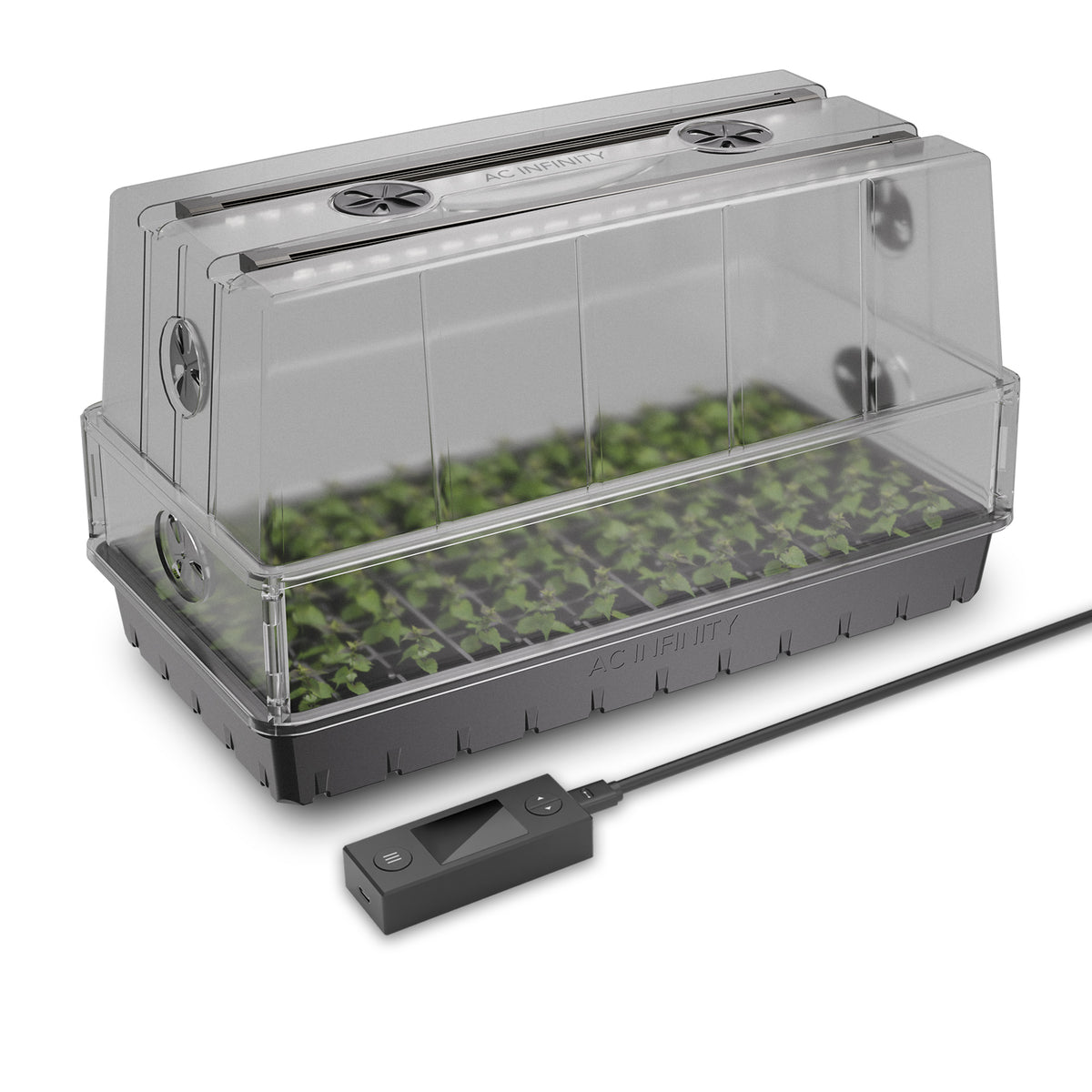 AC Infinity humidity dome 6x12 with LED light bars and controller