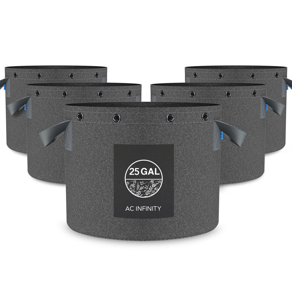 AC Infinity Heavy Duty Fabric Pots — 25 Gallon (94.6L) – 5 Pack