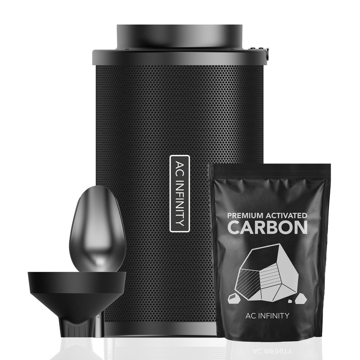 AC Infinity Refillable Carbon Filter Kit — 200mm (8 in)