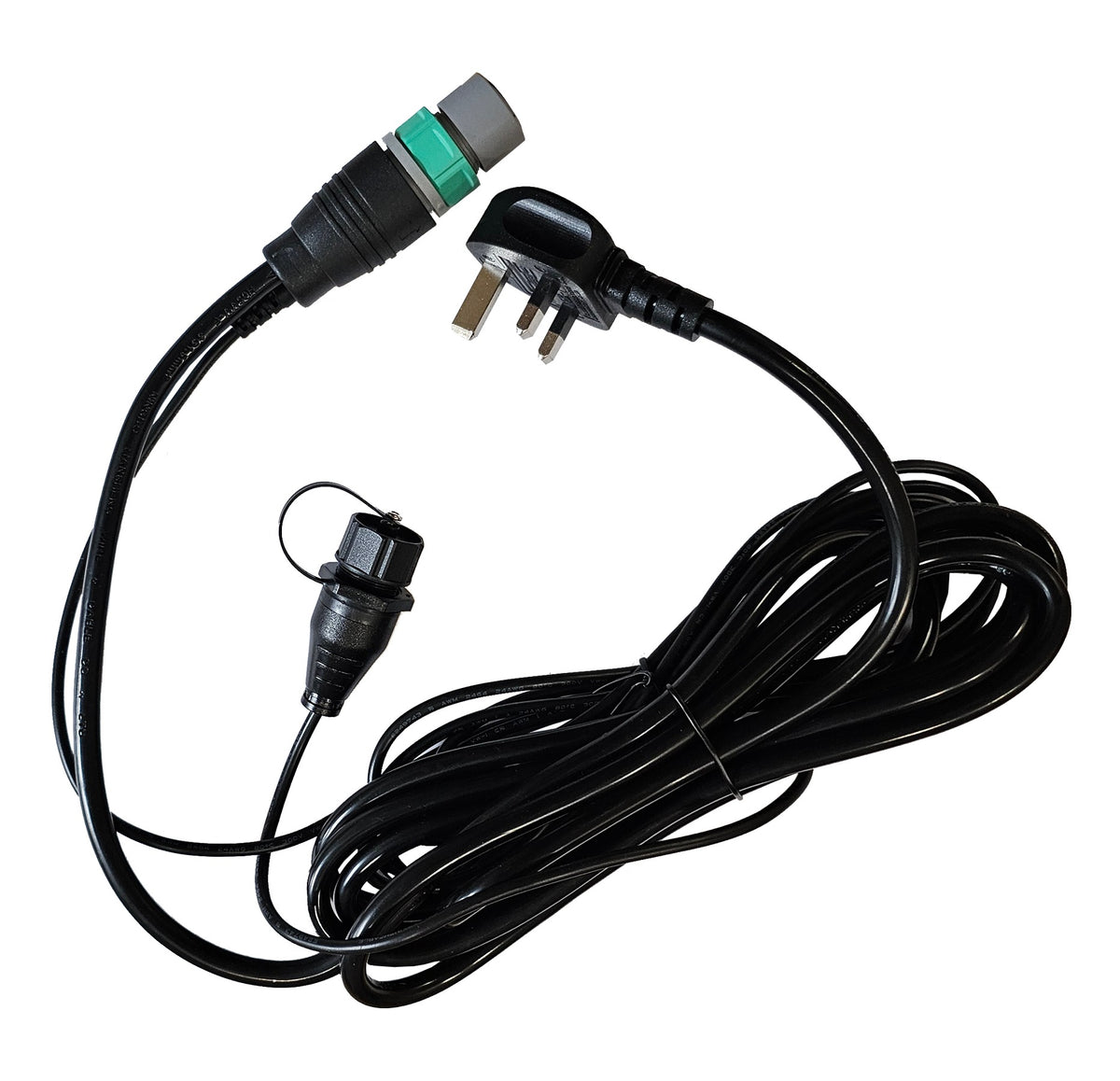 Aether Undercanopy 120W 2-Bar LED Kit — UK power cable with waterproof connector
