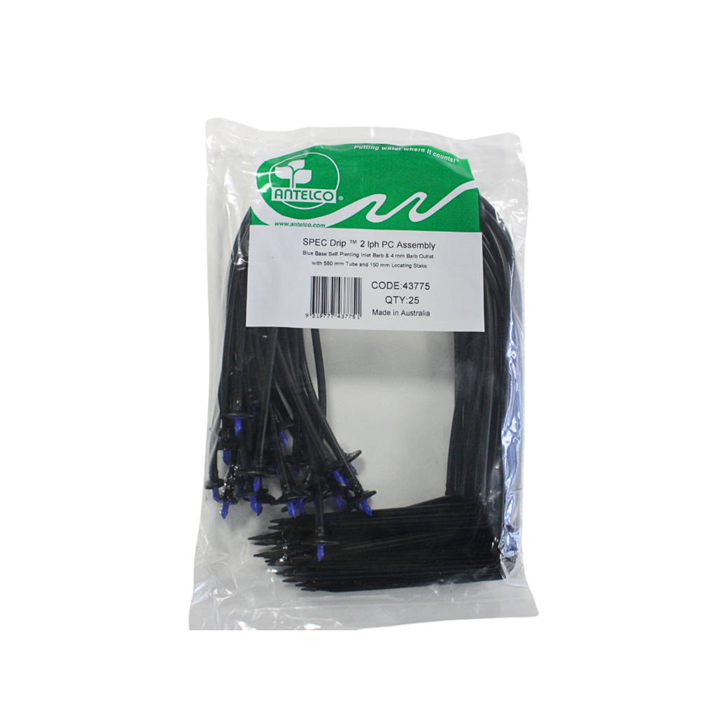 Antelco SPEC Drip PC Dripper Assembly — 2 L/h Blue (Pack of 25)