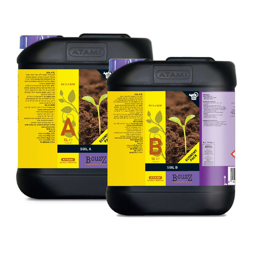 Atami B'Cuzz Soil A&B - both 5L bottles (Soil A and Soil B) shown together