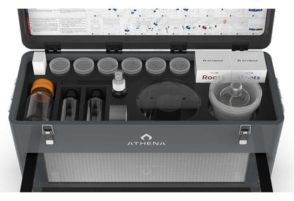 Athena Tissue Culture Kit toolbox contents – vessels, media, bottles, tools and blades