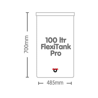AutoPot FlexiTank Pro 100L dimensions - 485 x 700 mm