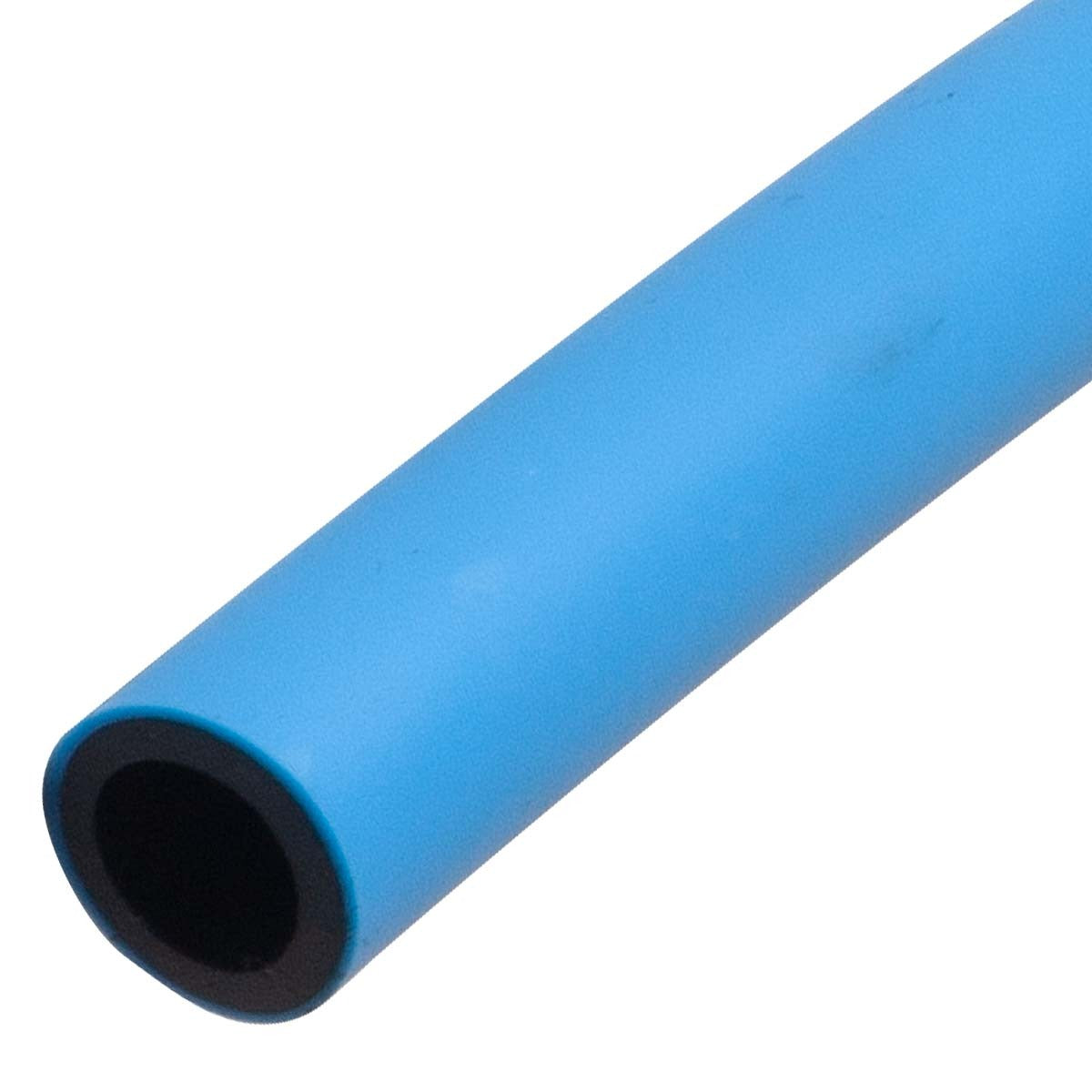 AutoPot Pipe 9mm close-up showing the co-extruded blue outer and black inner layer