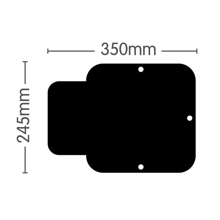 AutoPot 1Pot System tray footprint: 350 x 245 mm