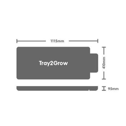 AutoPot Tray2Grow dimensions - 1115 x 410 x 95 mm