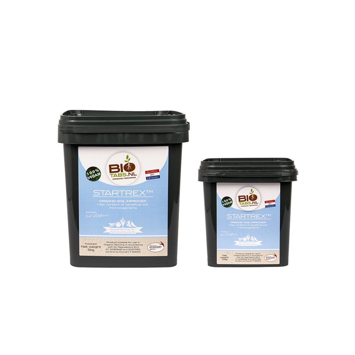 BioTabs Startrex tubs in both sizes side by side