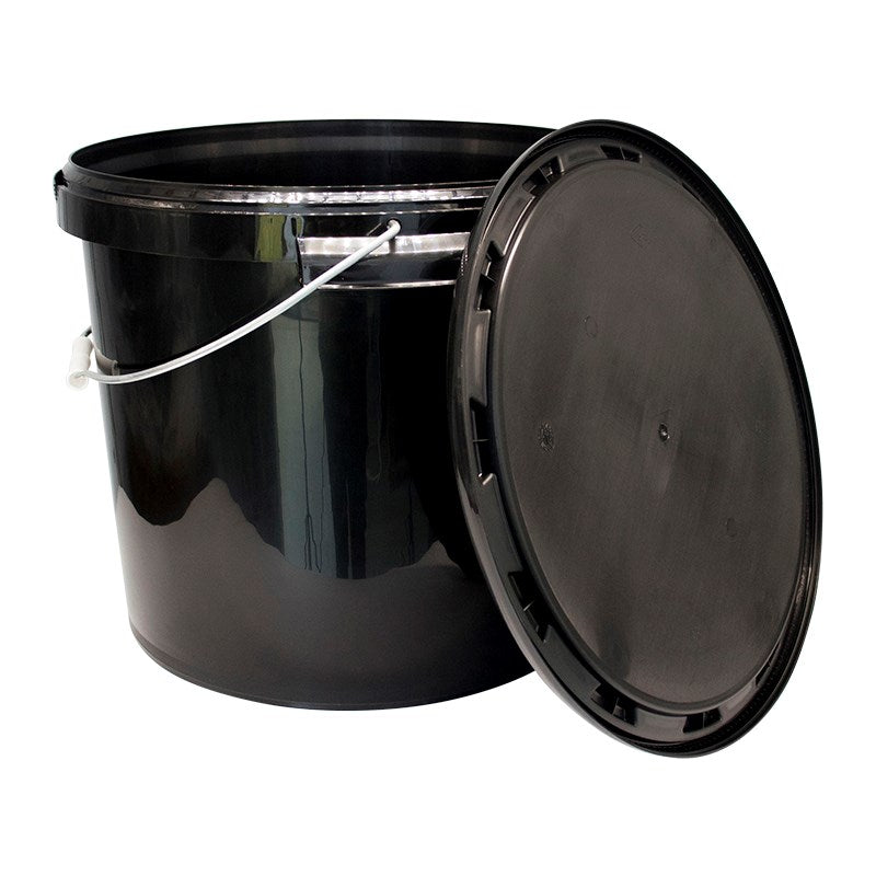 Black Plastic Buckets — 26L