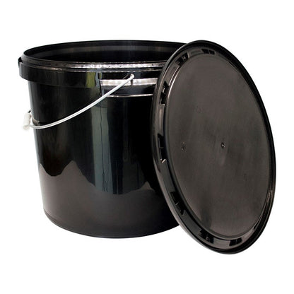 Black Plastic Buckets — 26L