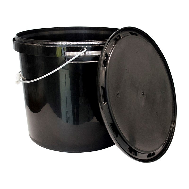 Black Plastic Buckets — 30L